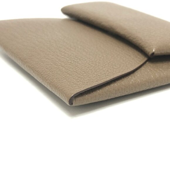 HERMES Bastia Coin Compartment Wallet coin purse Chevre Etoupe - Picture 16 of 16